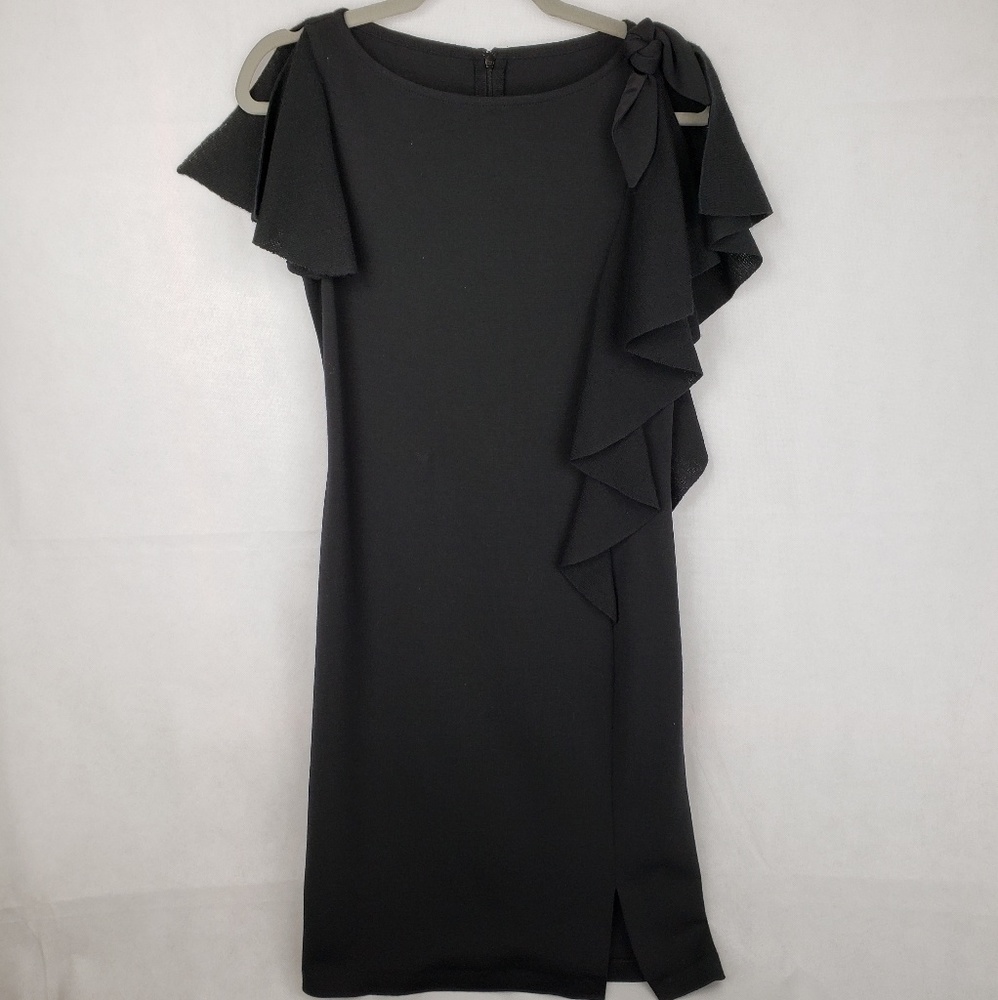ST JOHN COUTURE Knit Wool Cocktail Dress